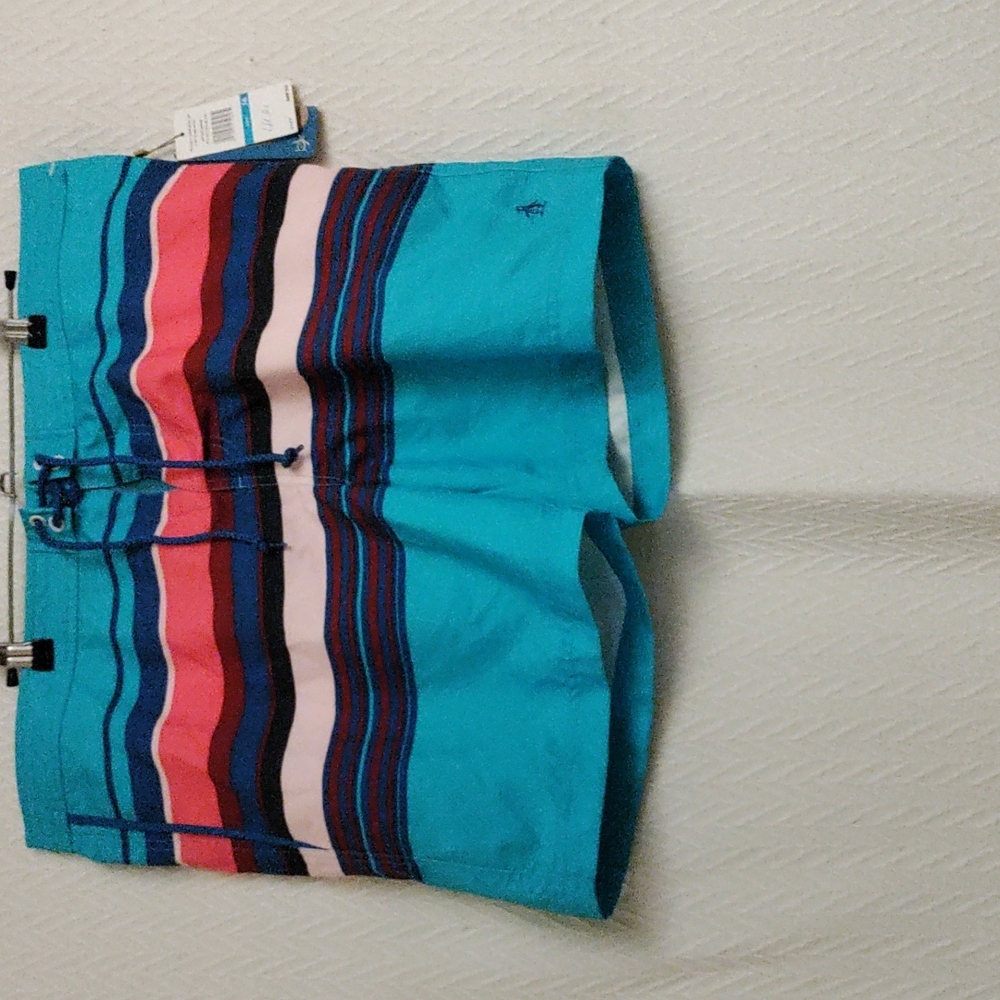 NWT Original Penguin Men's Stripe Swim Trunks